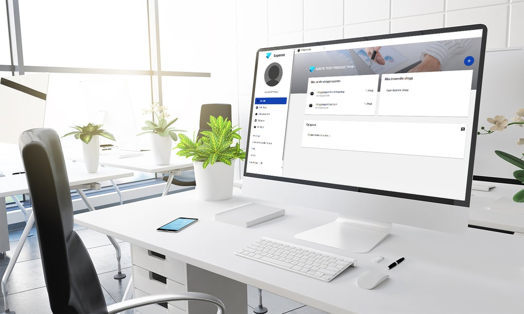 Expense on computer screen