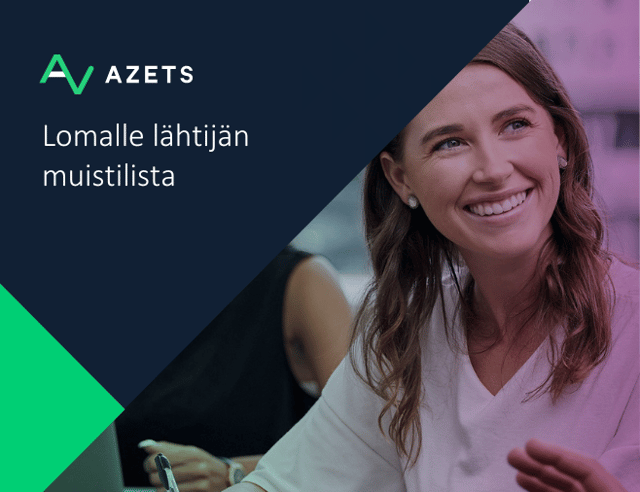 Lomalle lähtijän muistilista